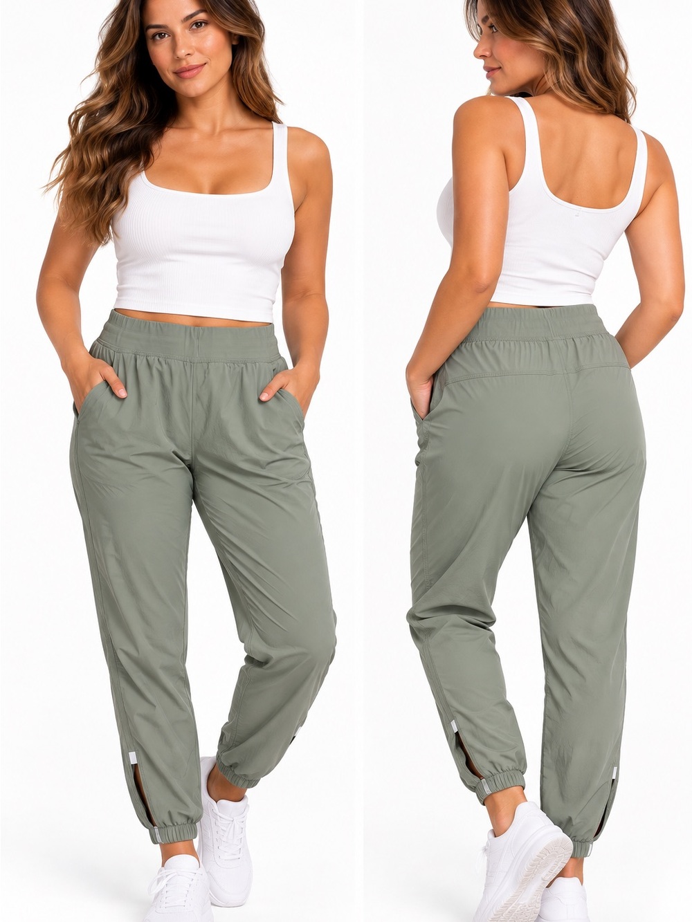 All in Motion Women’s Large Sage Green Lightweight Stretch Jogger Pants